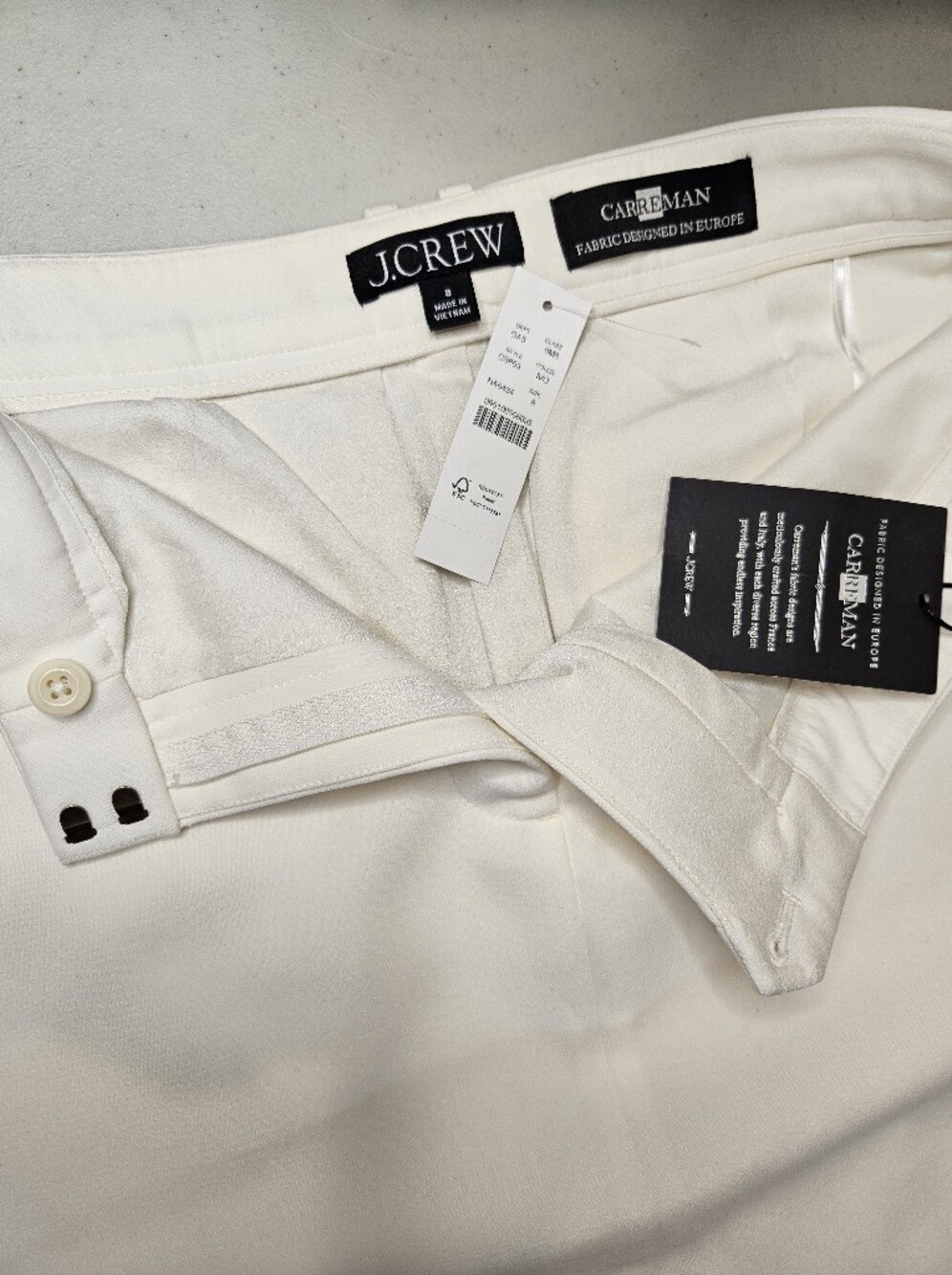 NWT J. Crew Trouser pencil skirt in four-season stretch Ivory Size 8 - Picture 8 of 16